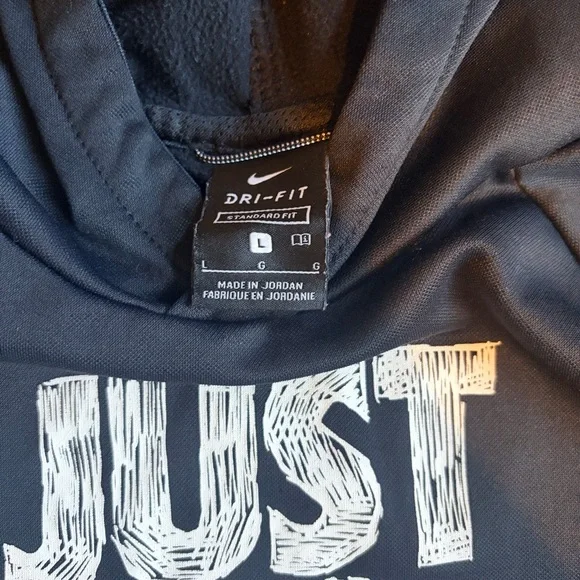 Nike Dri-FIT Black Hoodie Youth Large Pockets Thumb slits kid clothes - Picture 4 of 4